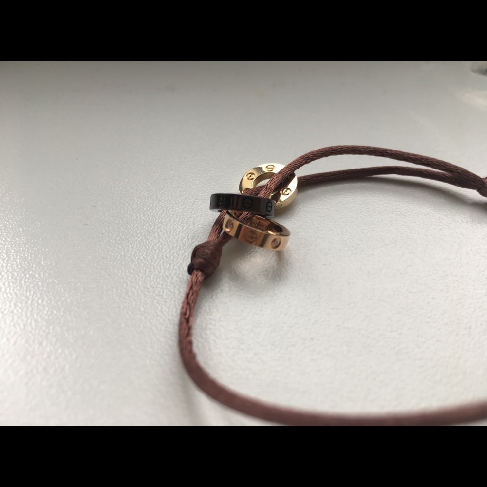 Cartier Bracelet w 18k Gold and Diamond Charms
